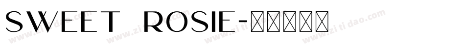 Sweet Rosie字体转换
